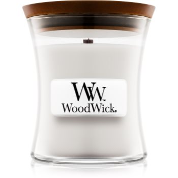 Woodwick Warm Wool lumânare parfumată cu fitil din lemn