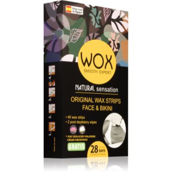 Wox natural sensation benzi depilatoare cu ceara rece facial