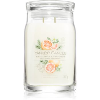 Yankee Candle White Spruce & Grapefruit lumânare parfumată