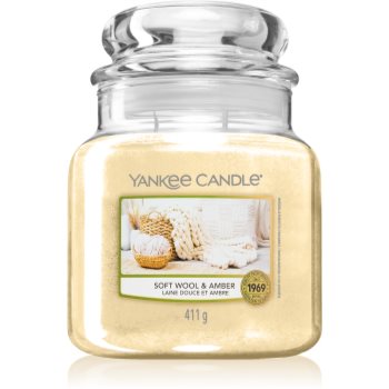 Yankee Candle Soft Wool & Amber lumânare parfumată Amber imagine noua