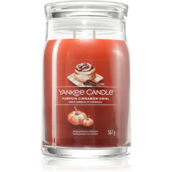 Yankee Candle Pumpkin Cinnamon Swirl lumânare parfumată