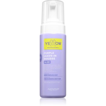 Yellow Professional Silver Purple Leave-In Mousse spumă de păr neutralizeaza tonurile de galben