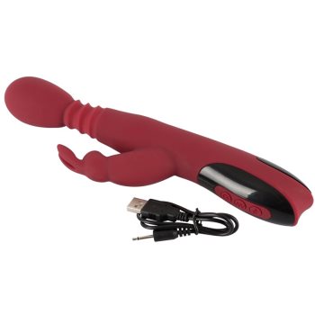 You2Toys Rabbit Red vibrator cu stimularea clitorisului - 1 | YEO