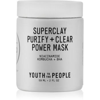 Youth To The People Superclay Purify + Clear Power Mask masca de fata pentru curatare