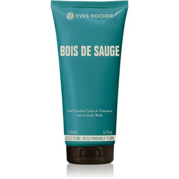 Yves rocher bois de sauge gel de dus pentru corp si par pentru barbati
