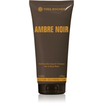 Yves rocher ambre noir gel de dus pentru corp si par pentru barbati