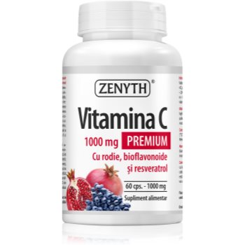 Zenyth Vitamina C 1000 mg Premium capsule pentru funcționarea normală a sistemului imunitar și protecția celulelor împotriva stresului oxidativ