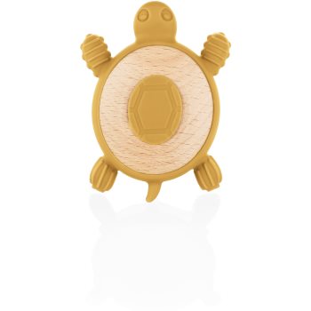 Zopa Silicone Wooden Teether Turtle jucărie pentru dentiție