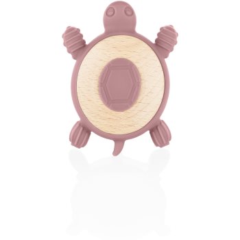 Zopa Silicone Wooden Teether Turtle jucărie pentru dentiție