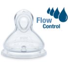 NUK First Choice+ Flow Control - Juego de 2 tetinas para biberones (6 a 18  meses, válvula anticólicos, sin BPA) : : Bebé