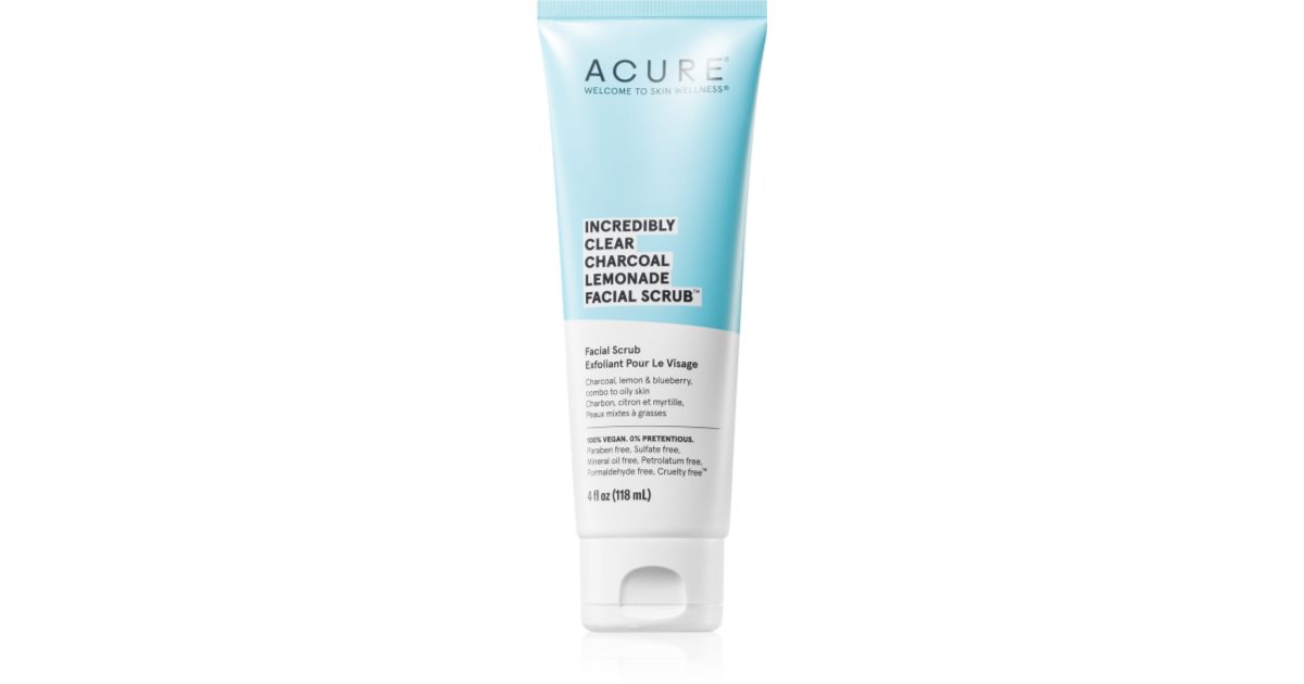 ACURE Incredibly Clear Charcoal Lemonade gommage visage notino.fr