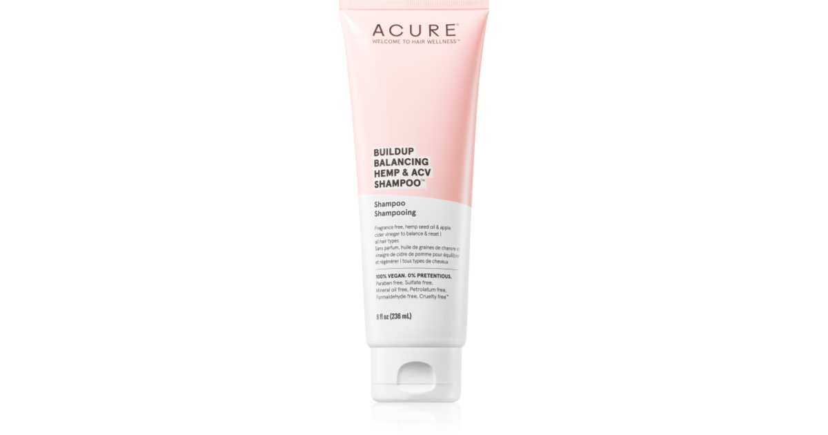 Acure Buildup Balancing Shampoo – Mit Hanf & Apfelessig, 236 Ml, Vegan