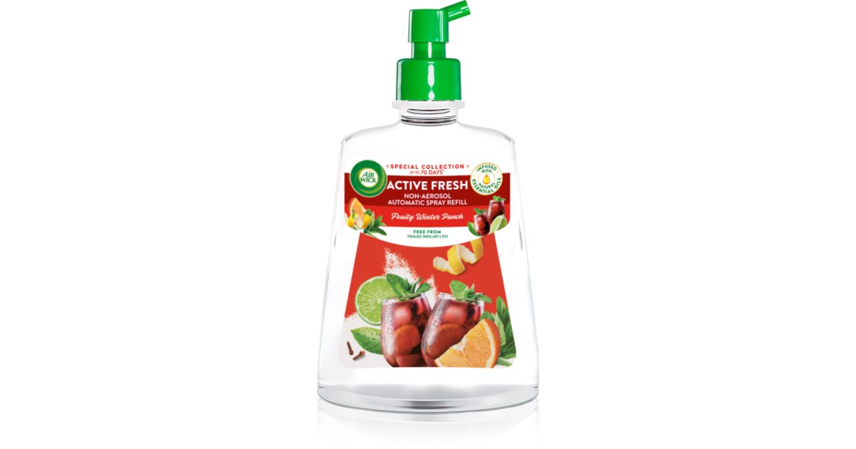 Air Wick Active Fresh Ricariche Brezza Marina | Deodorante Ambienti Automatico Senza Aerosol | 4x228 Ml