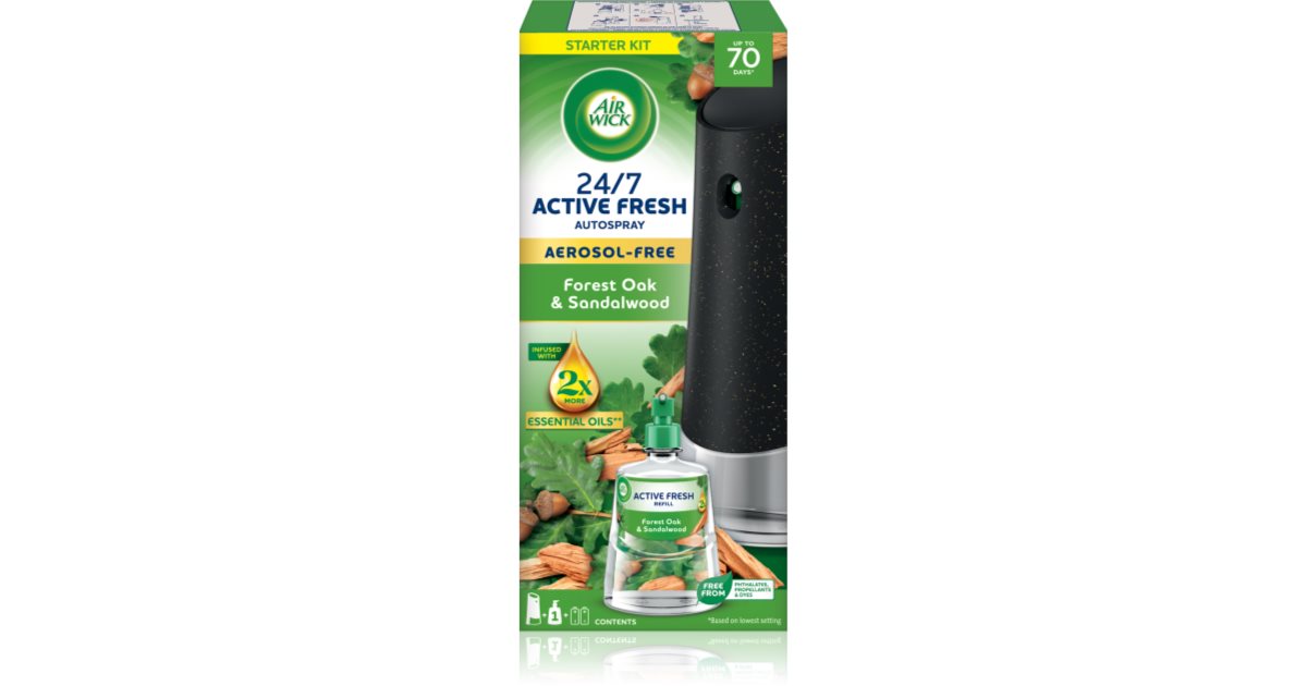 Air Wick Active Fresh Ocean Breeze and Paradise Vanilla - Diffusore elettrico, ricarica