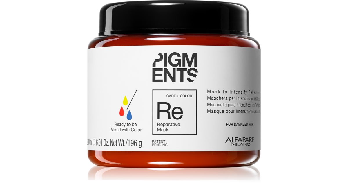 Alfaparf Milano Pigments Care Damaged Hair Mask – Reparierende Haarmaske Mit Seidenpeptiden, 200 Ml