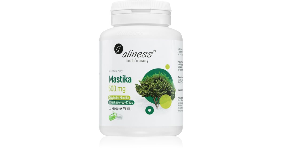 Complément Alimentaire Aliness Mastika - Poudre De Résine De Pistacia Lentiscus 500 Mg - 60 Capsules