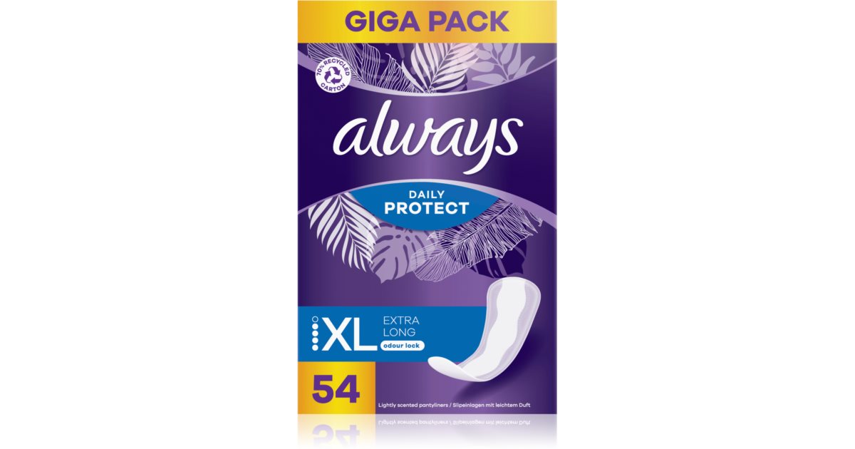 Always Daily Protect Extra Long panty liners with fragrance