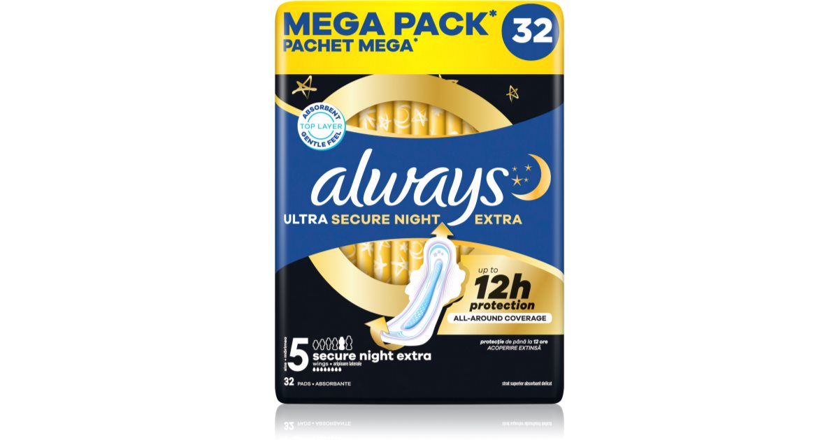 Always Ultra Secure Night Extra Size 5 Binden für die Nacht