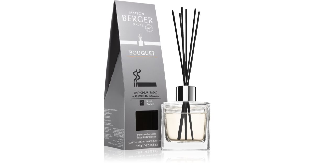 MAISON BERGER, Recharge Bouquet Anti-Odeur Tabac - Boisé, Recharge pour  Bouquet Parfumé