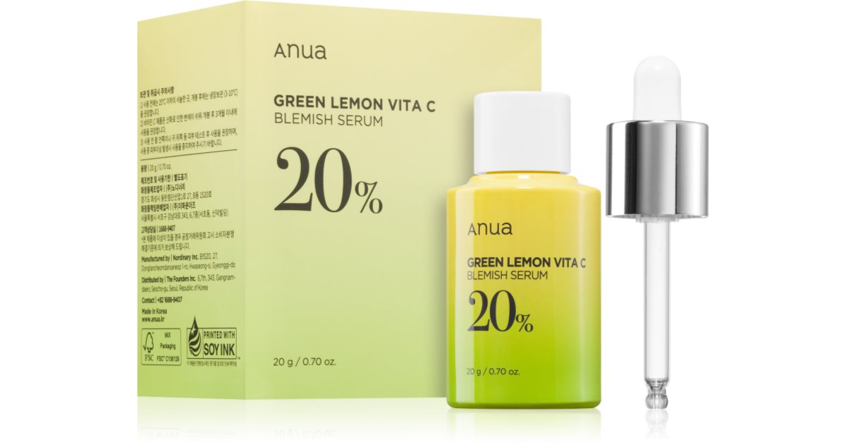Anua Green Lemon Vita C Blemish Serum sérum illuminateur à la vitamine