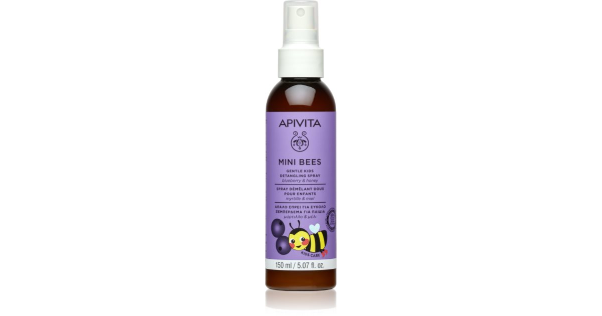 Apivita Mini Bees Gentle Kids Detangling Spray Blueberry&Honey spray ...