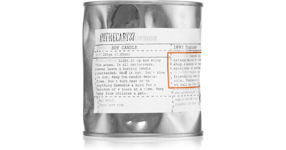 Apothecary 87 1893 Soy Candle scented candle notino.co.uk