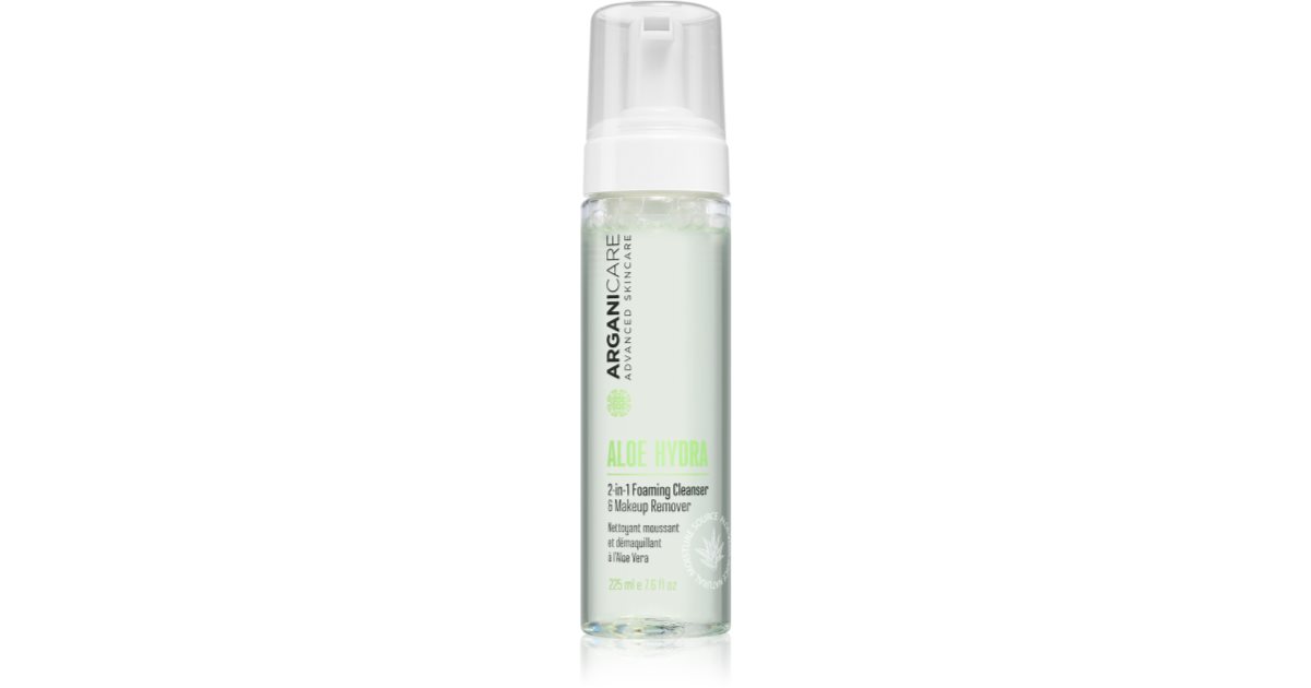 Arganicare Aloe Hydra 2-in-1 Foaming Cleanser Cleansing Makeup Removing  Foam for normal to oily skin | notino.ie