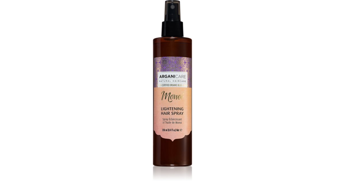 Arganicare Monoi Lightening Hair Spray Sära andev hooldus juustele