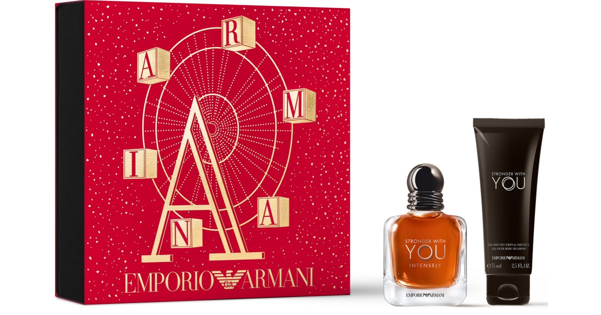 Emporio armani stronger with you intensely 100ml gift online set