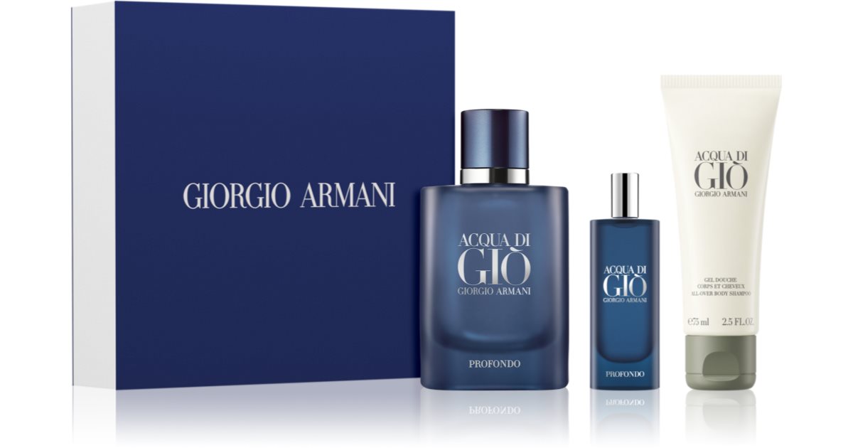 Giorgio Armani Acqua di Giò Profondo Gift Set 75ml EDP + 75ml Shower Gel + 75ml Aftershave Balm main image 0