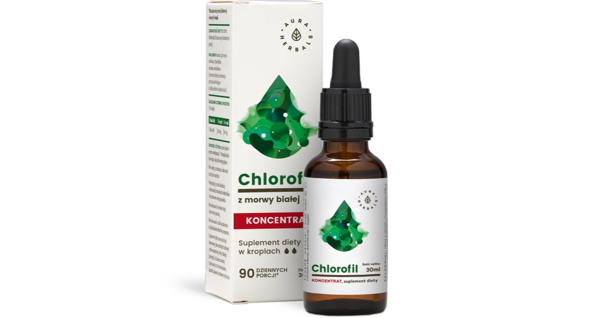 Chul Rofik Aura Herbals Chlorofil z morwy białej krople do detoksykacji organizmu ...