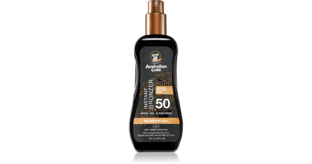 Australian Gold Spray Gel Sunscreen With Instant Bronzer spray