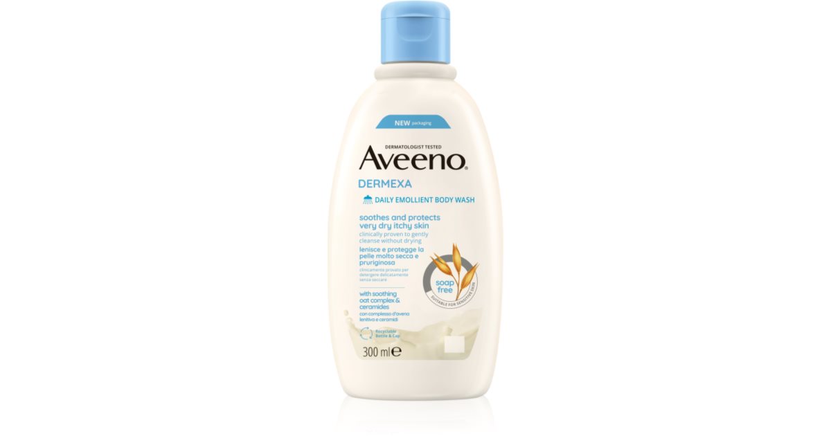 Aveeno Dermexa Daily Emollient Body Wash soothing shower gel notino.co.uk