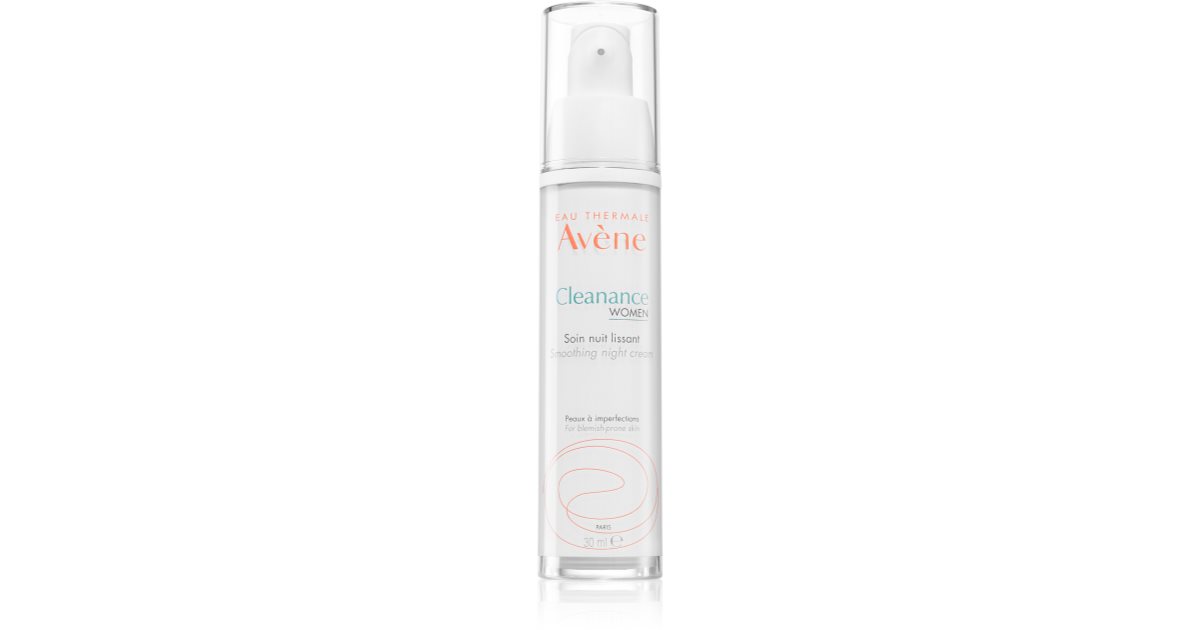 Avène Cleanance WOMEN Smoothing Night Cream 30ml - Moisturiser for Hormonal  Acne