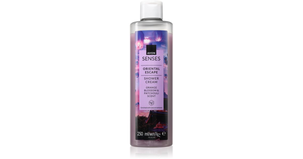 Lot De 3 Gels Douche Avon Senses 250ml - Parfums Floral, Musc Blanc-Bambou, Citron-Cassis - Neuf