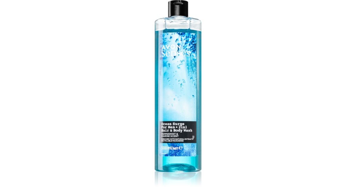 Avon Senses Ocean Surge 2in1 shampoo and shower gel notino.co.uk