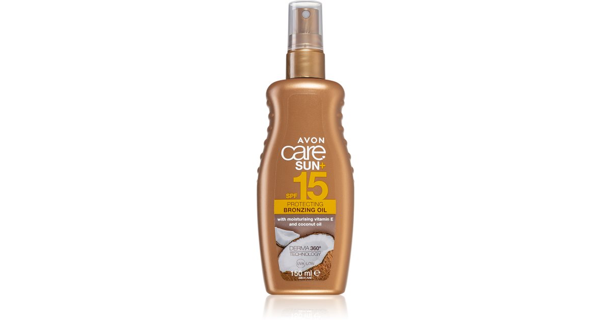 Avon Care Sun + Bronze protective dry sun oil SPF 15 notino.co.uk