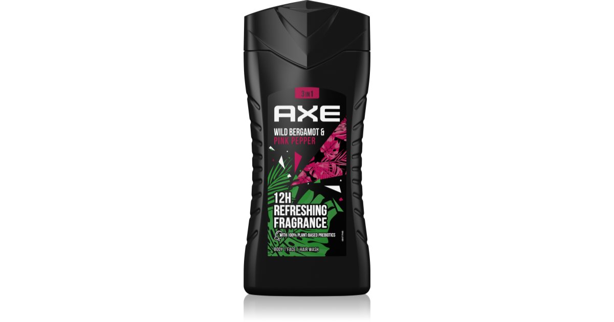 Axe Wild Fresh Bergamot Pink Pepper shower gel for men notino