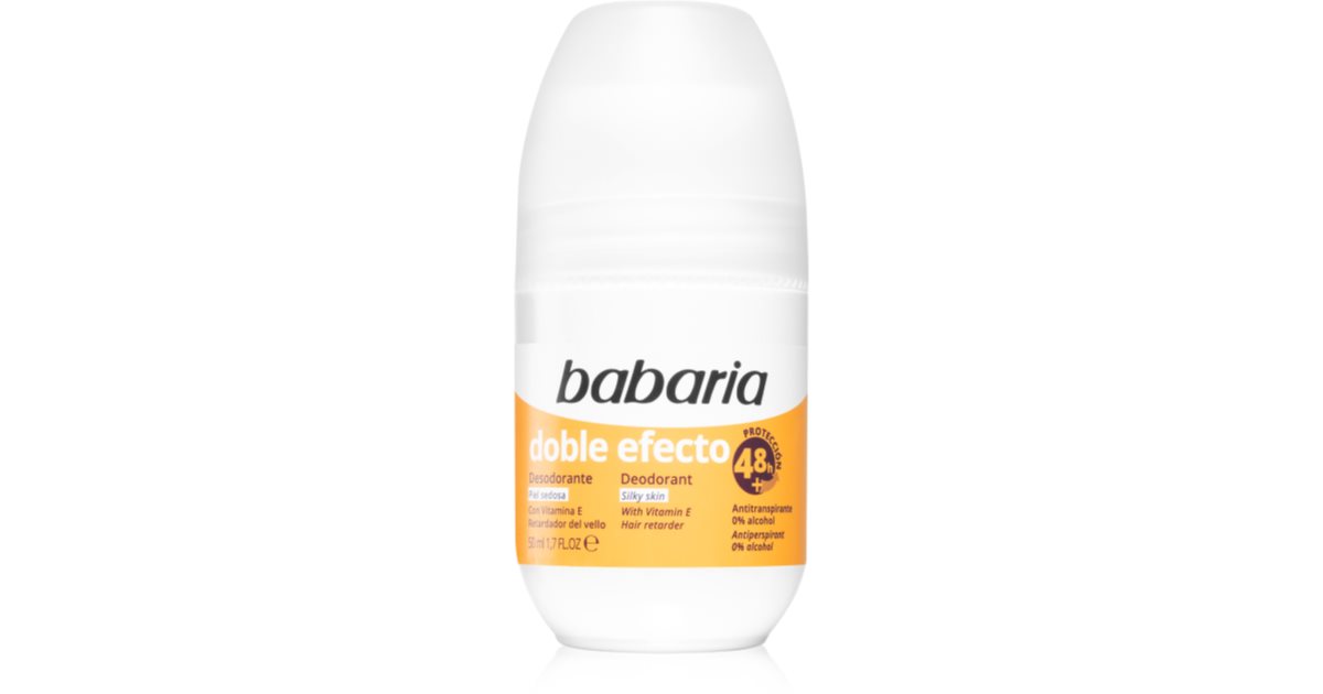 Babaria Deodorant Double Effect antiperspirant roll-on anti-hair ...