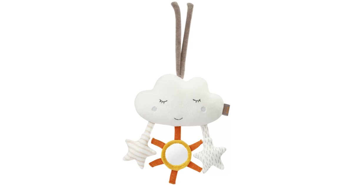 Fehn Mini Crabe Mobile – Jouet à Suspendre Pour Poussette, Lit, Coque – Miroir, Hochet, Clochette – Dès 3 Mois