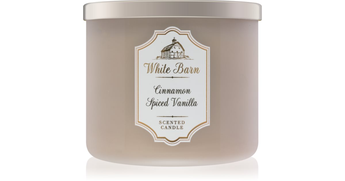 Bath & Body Works White Barn Cinnamon Spiced Vanilla scented candle