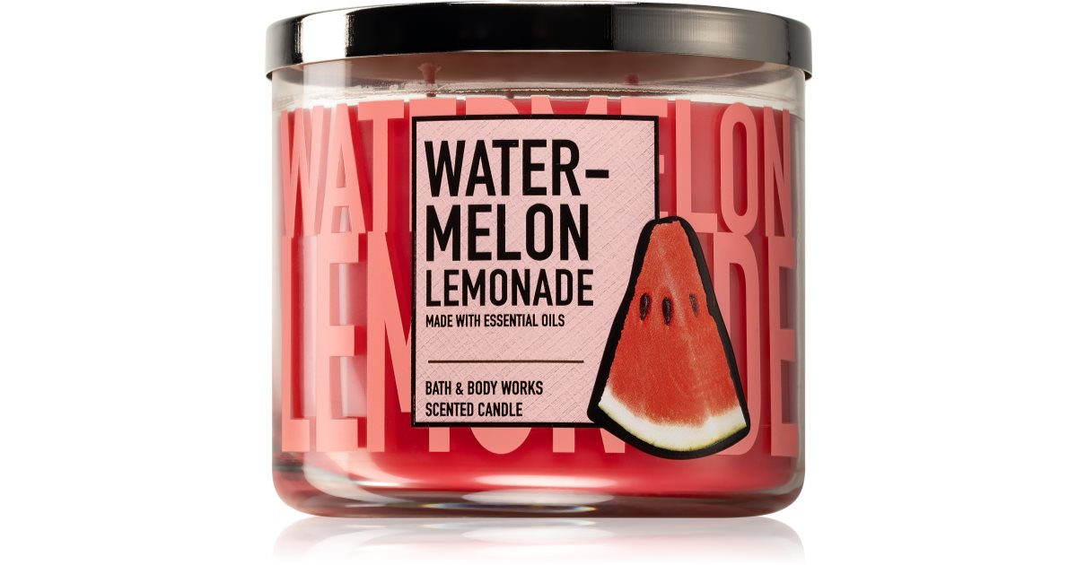 Bath And Body Works Watermelon Lemonade Scented Candle With Essential