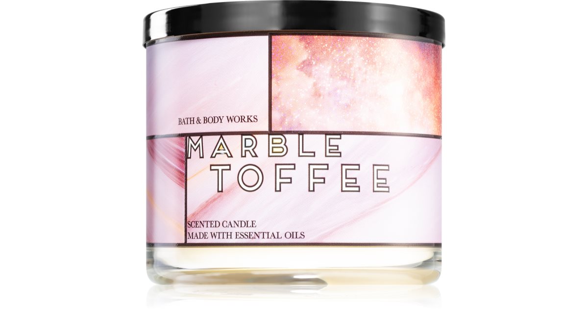 Bath & Body Works MarbleToffee vela perfumada notino.pt