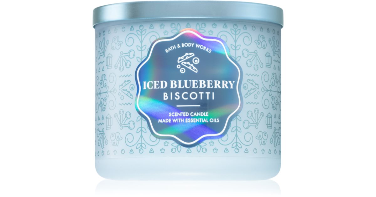 Bath & Body Works Iced Blueberry Biscotti scented candle notino.ie