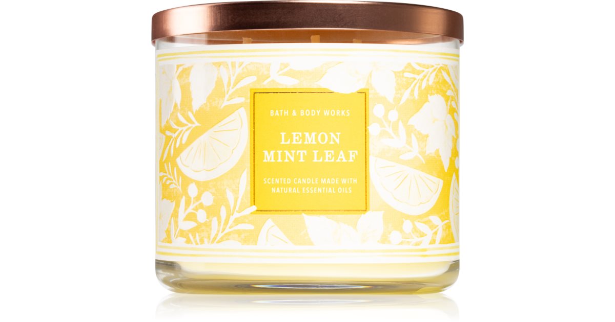 Bath & Body Works Lemon Mint Leaf scented candle notino.ie
