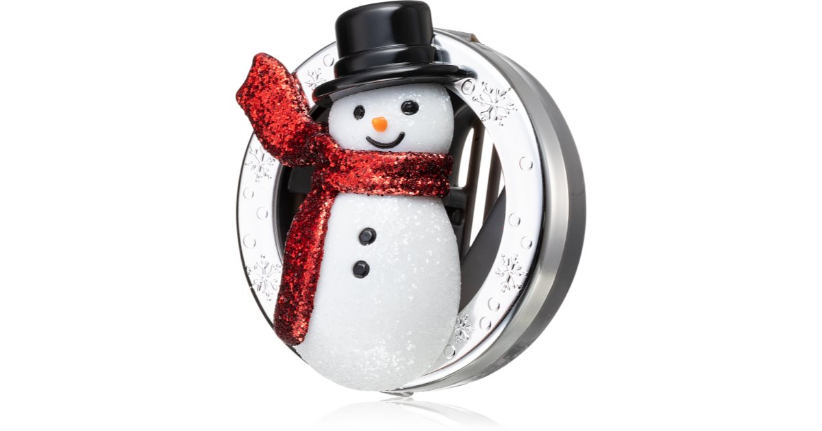 Bath & Body Works Glitter Snowman car air freshener holder without