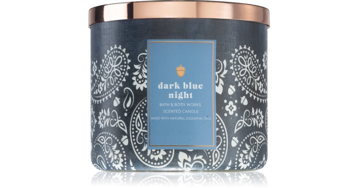 Bath & Body Works Dark Blue Night scented candle with essential oils ...