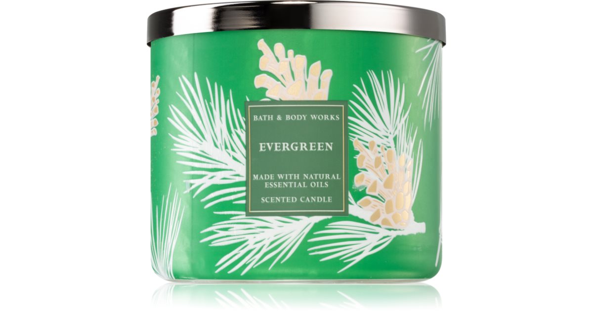 Bath & Body Works Evergreen scented candle with essential oils notino.ie