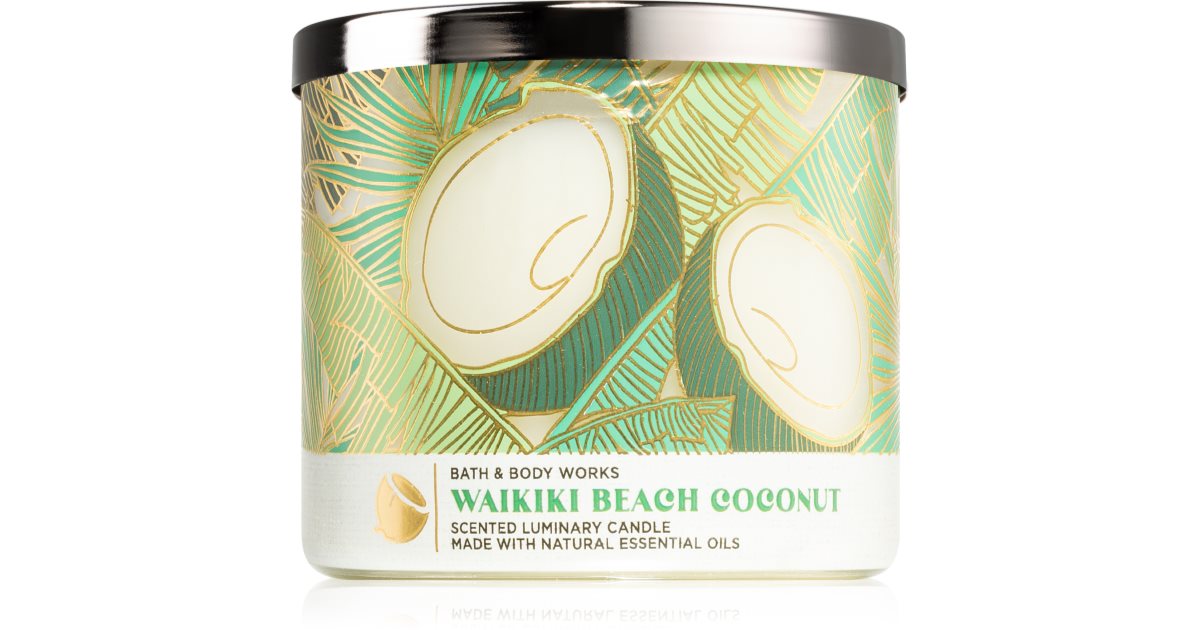 Bath & Body Works Waikiki Beach Coconut Tuoksukynttilä I. | Notino.fi