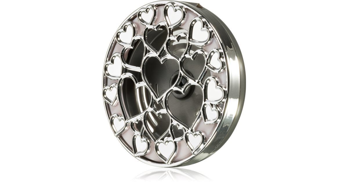 Bath & Body Works Silver Hearts car air freshener holder without refill